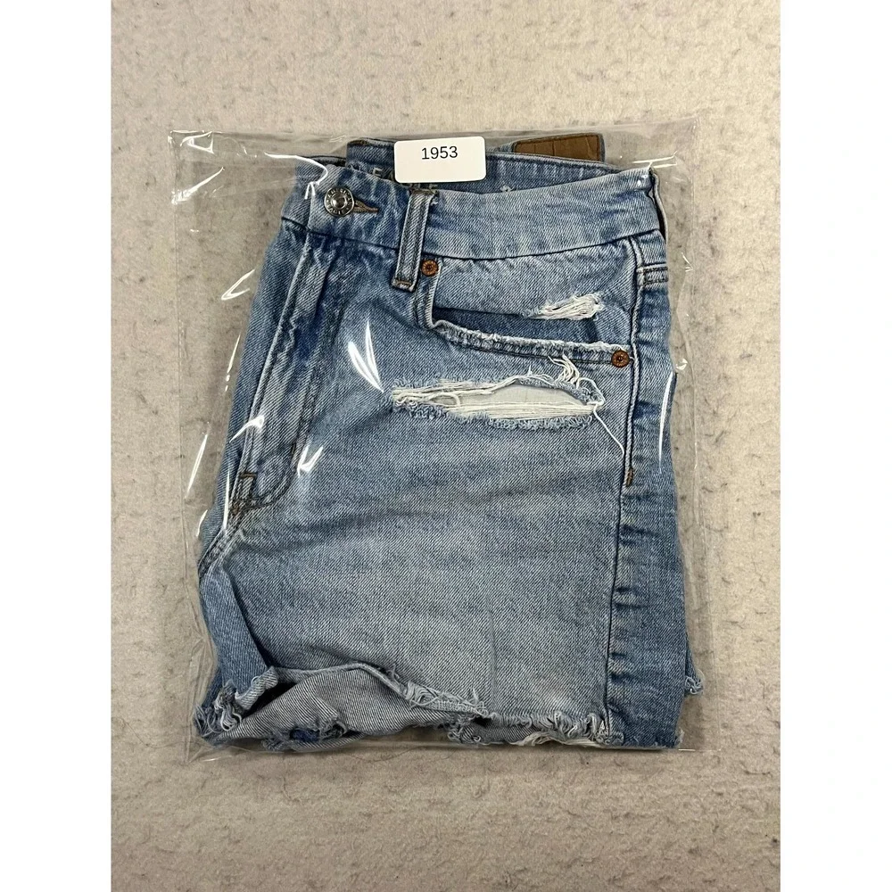American Eagle‎ Outfitters Strigid Cut Off Shorts Womens 6 Blue Denim Distressed